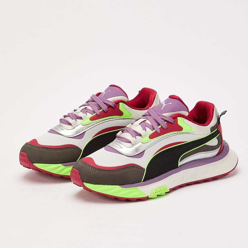 PUMA Wild Rider Unfold Midnight Sneakers Women’s 8 BNIB Cloud Black Persian Red